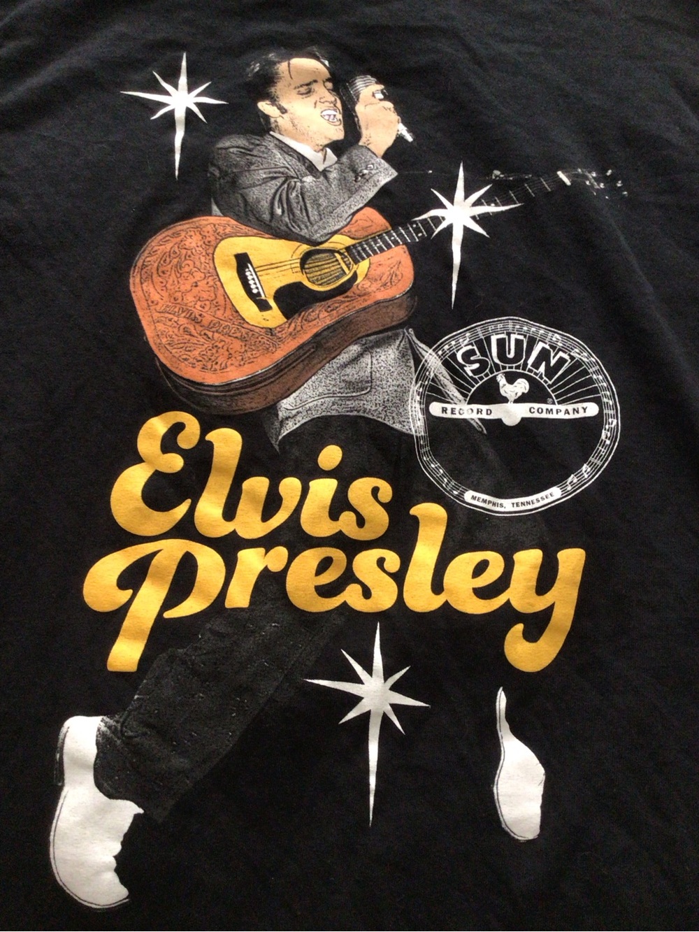 Elvis Presley Sun Record Company Graphic Black Tee - Medium - Picture 2 of 7